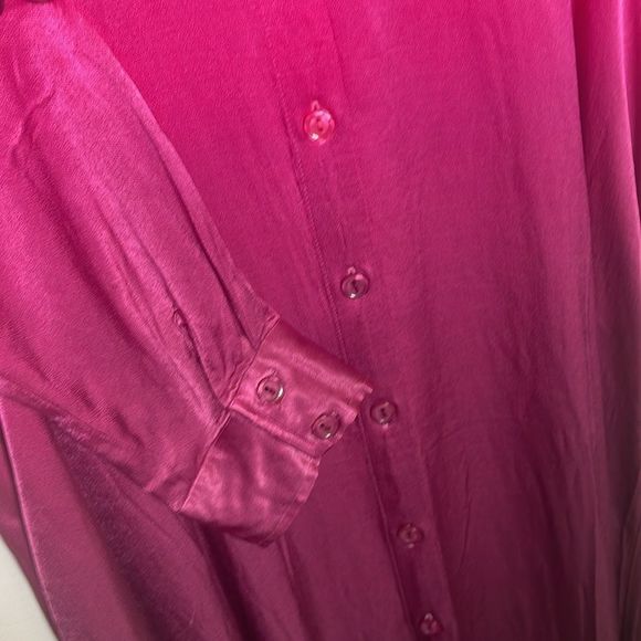 NWT Young Fabulous & Broke maxi ombré pink satin dress - Picture 6 of 8